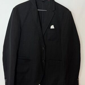 Neil Barrett Black Linen Blend Sports Blazer Jacket Size 40 SLIM FIT